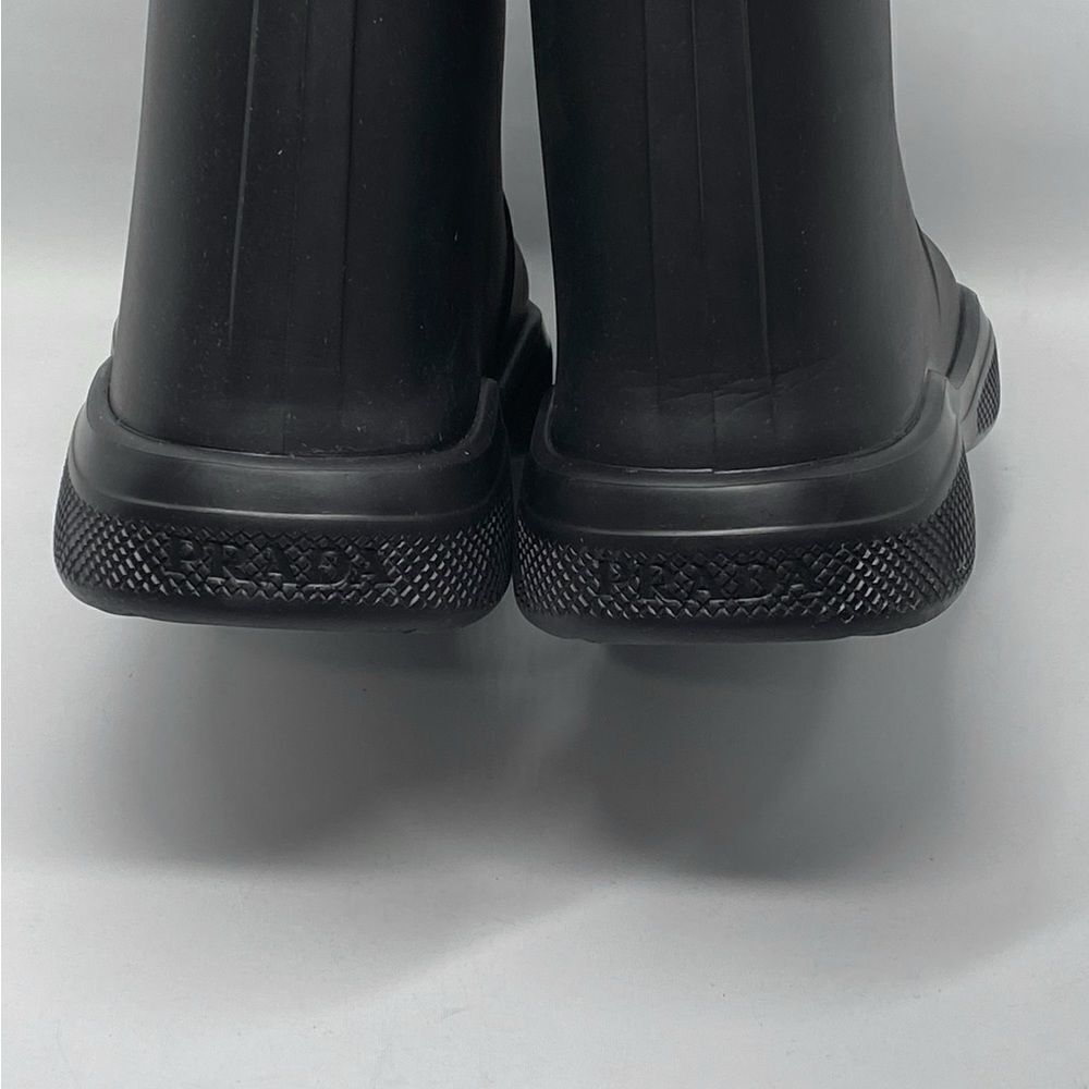 Prada Rubber Logo Pull-On Rain Booties size 36 - Picture 5 of 13